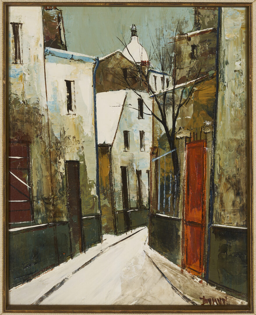 Lot 1206: Pr. Modernist Oil Paintings, Manuel Bunuel Paris Street Scene & William Buffett