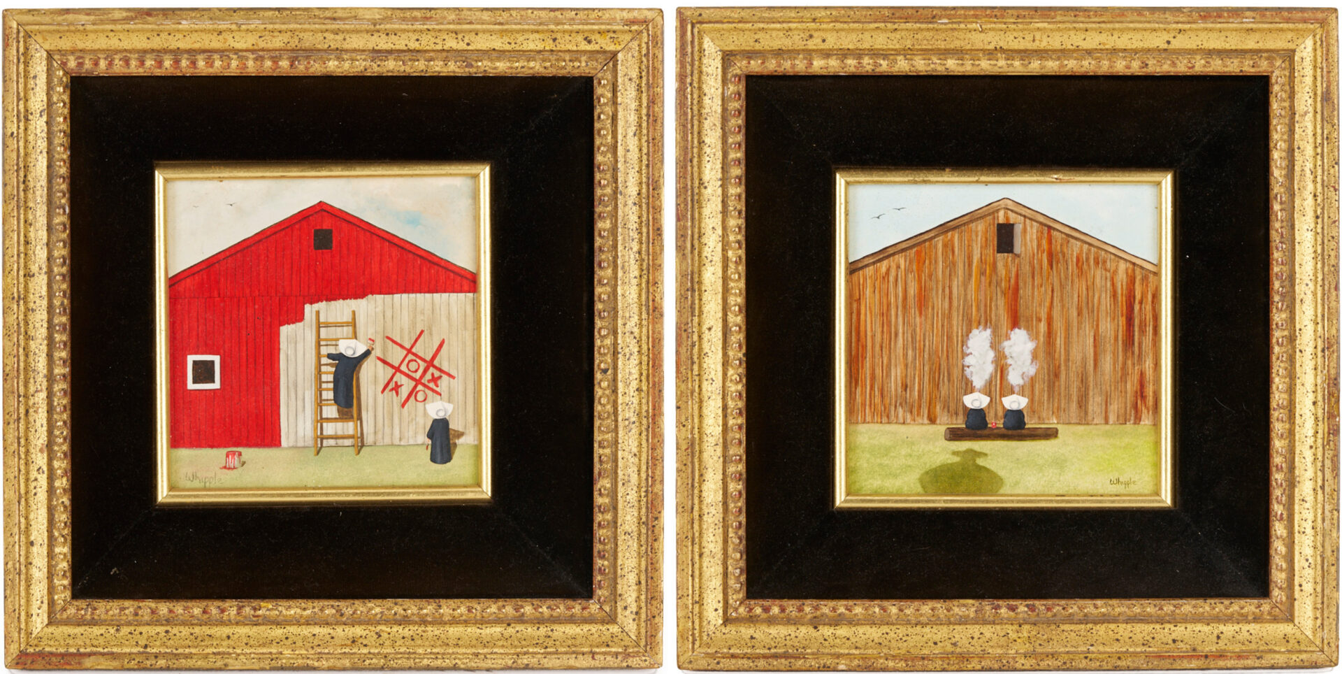 Lot 1207: Pr. Frank Whipple Paintings, Whipple's Wimples