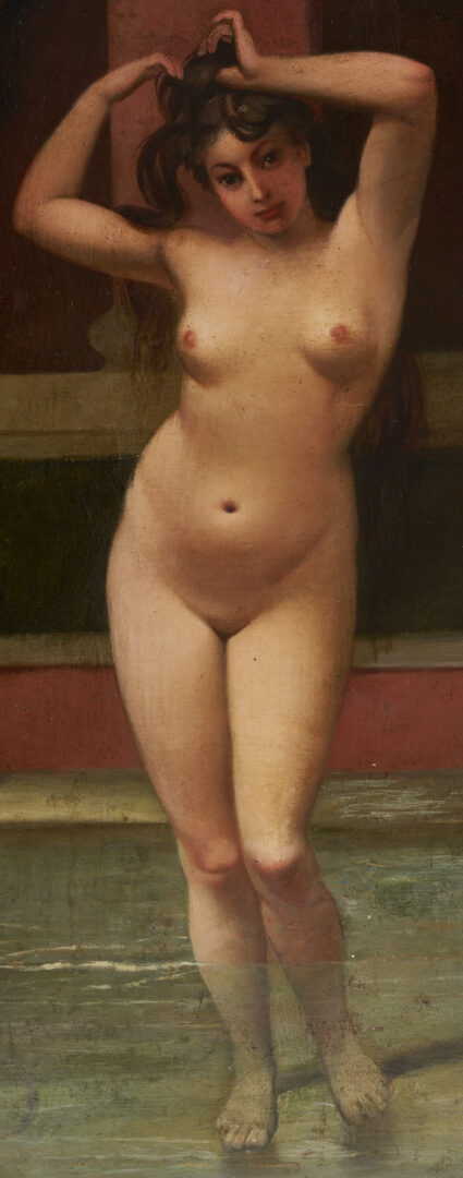 Lot 1212: W. F. Callaway O/C, Nude Bather