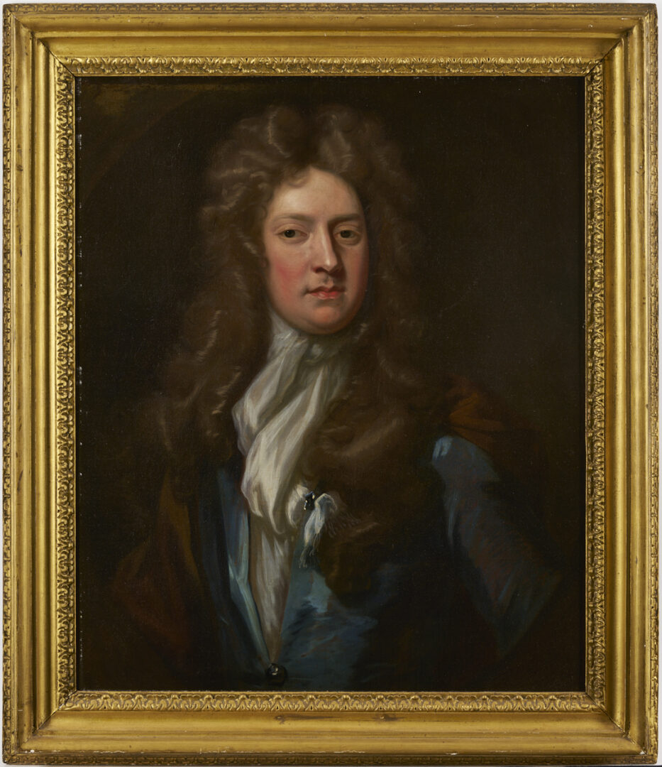 Lot 121: Attr. Godfrey Kneller, O/C Portrait of John Banks