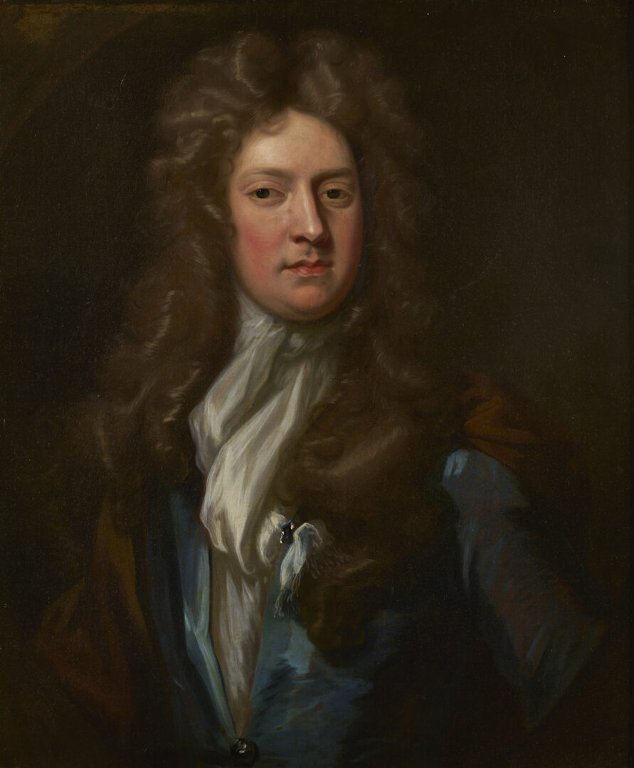 Lot 121: Attr. Godfrey Kneller, O/C Portrait of John Banks