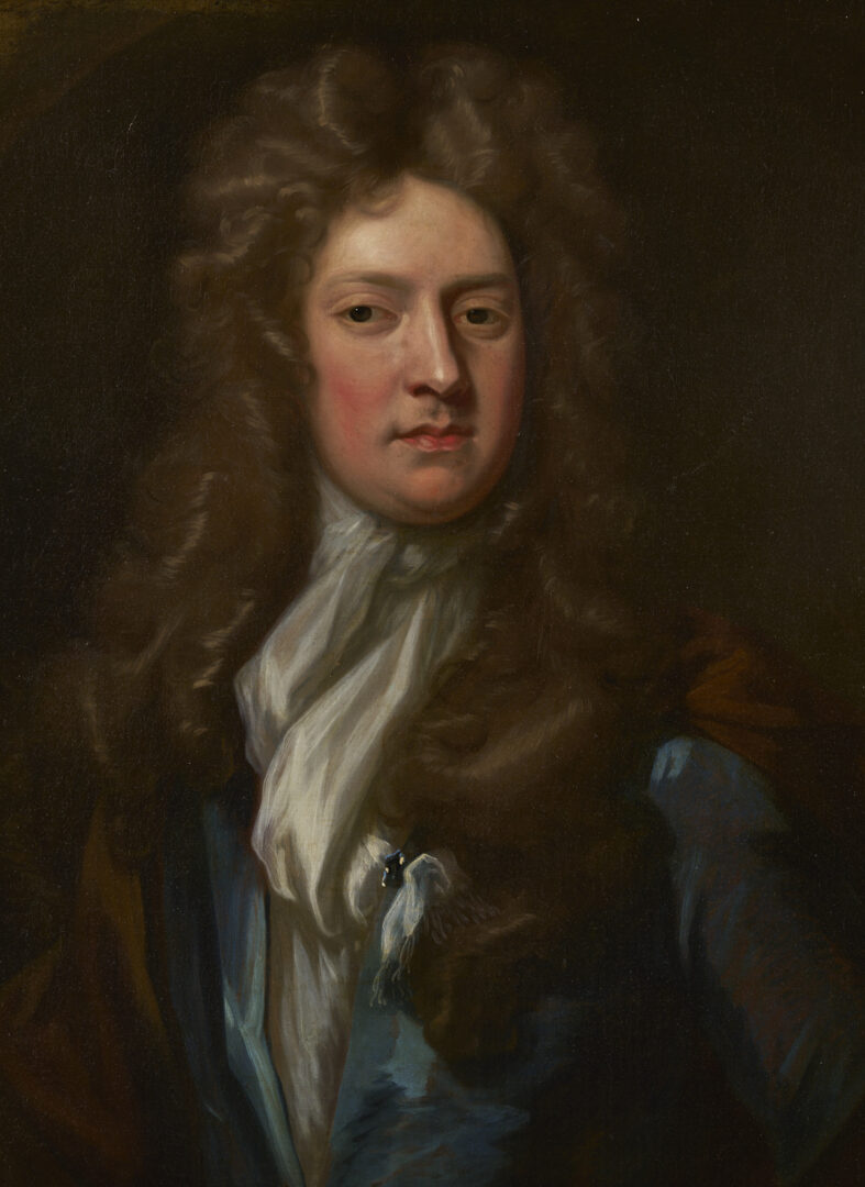 Lot 121: Attr. Godfrey Kneller, O/C Portrait of John Banks