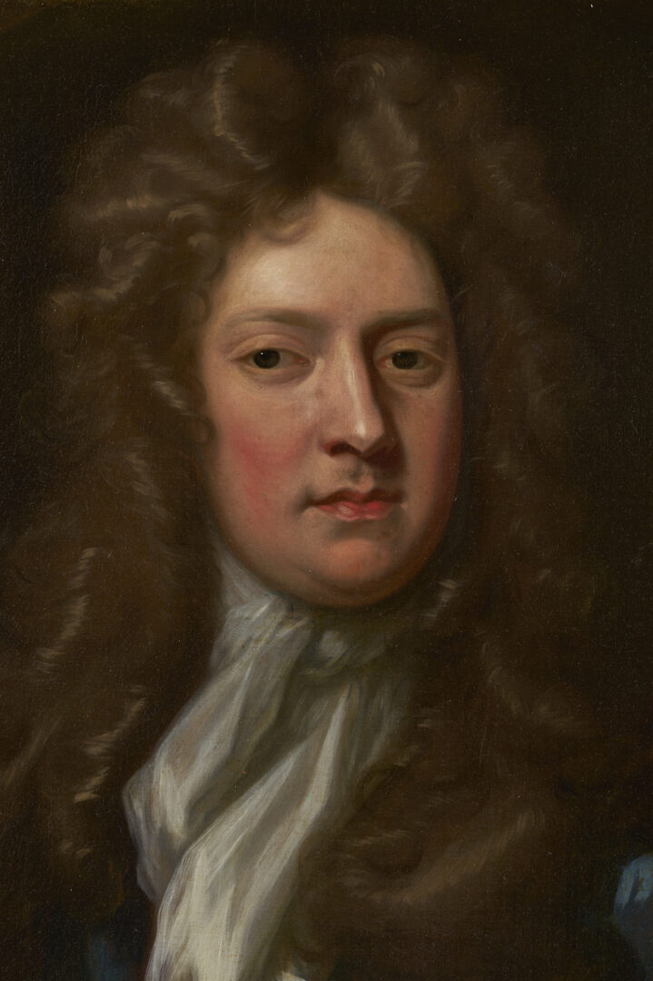 Lot 121: Attr. Godfrey Kneller, O/C Portrait of John Banks