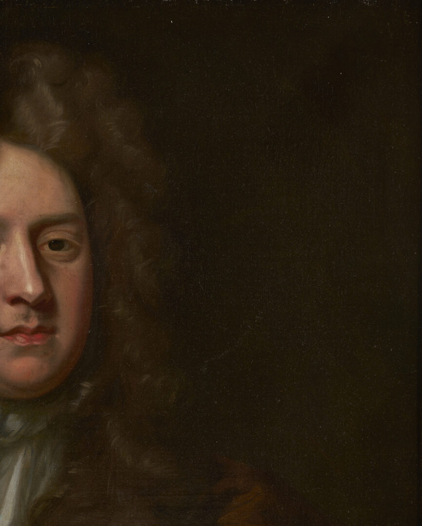 Lot 121: Attr. Godfrey Kneller, O/C Portrait of John Banks