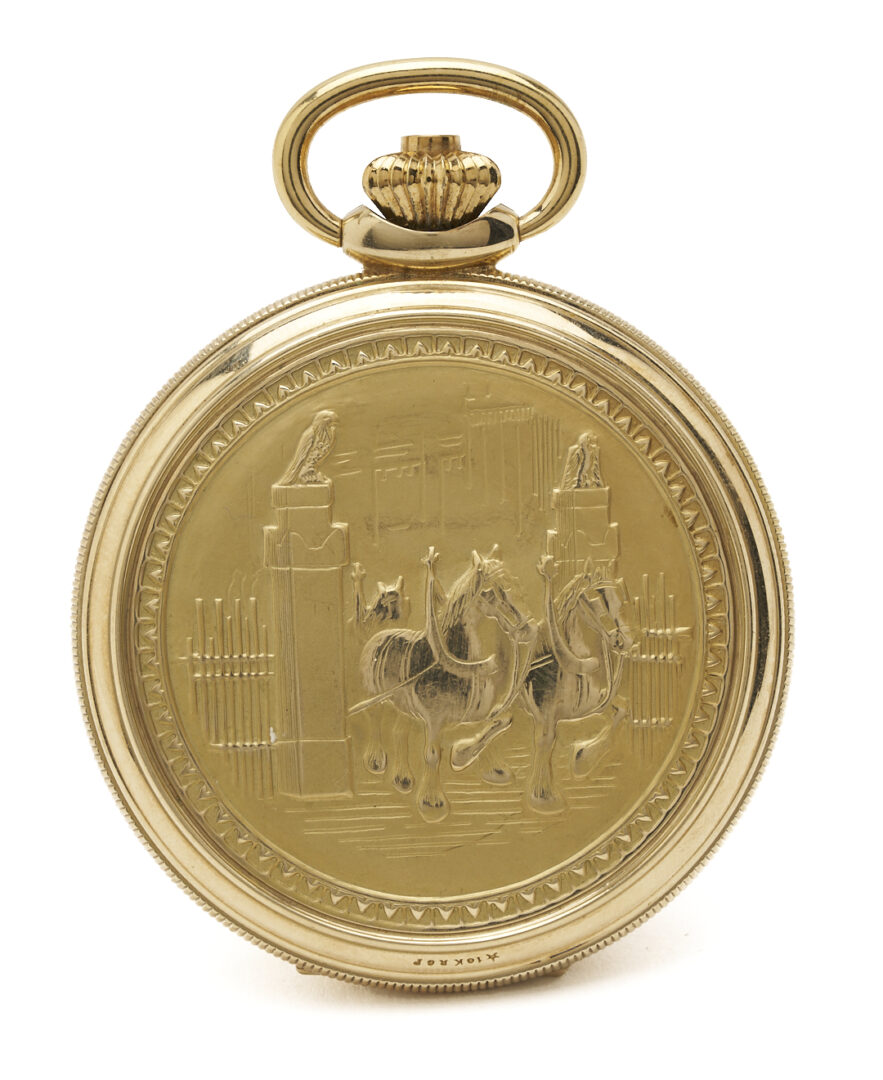 Lot 1240: Anheuser Busch Gold-Plated Pocket Watch