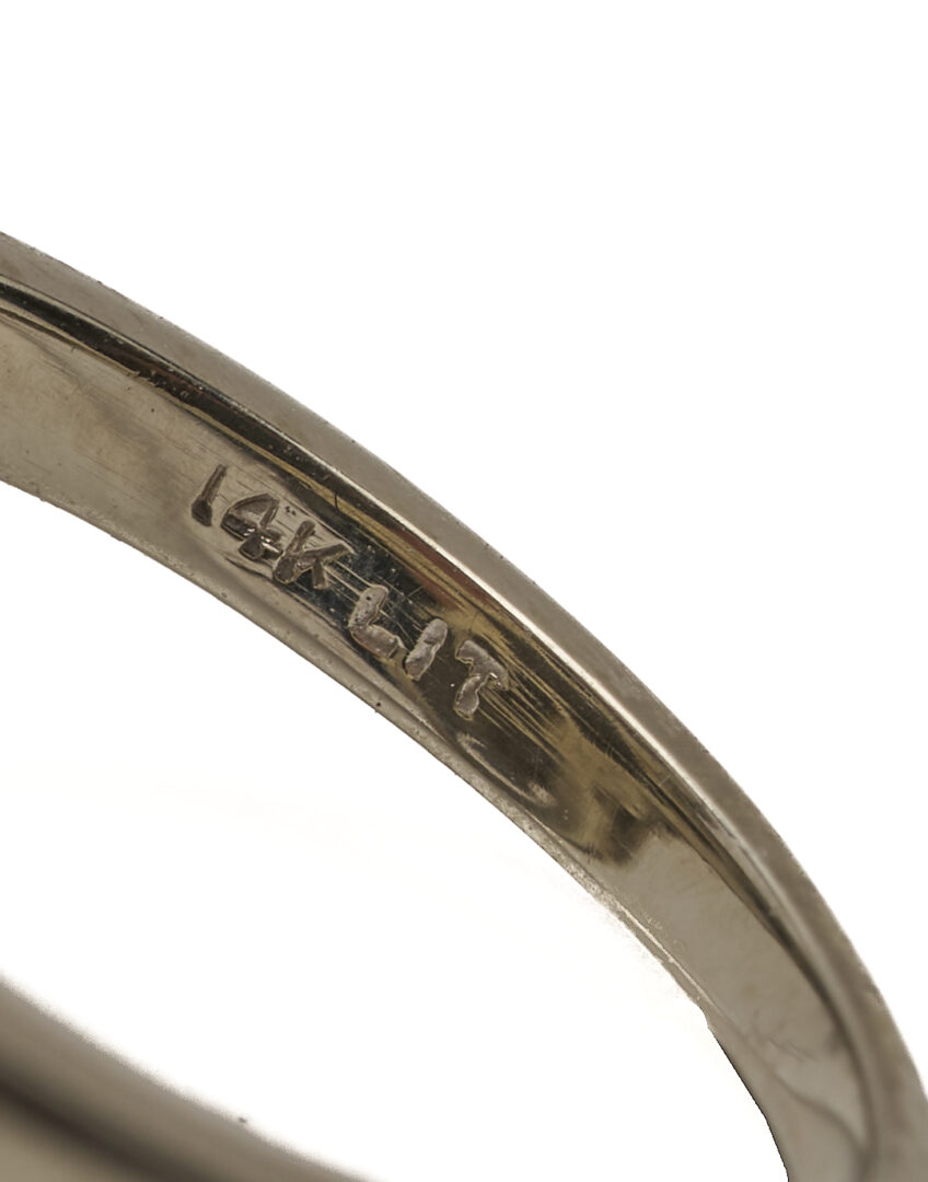 Lot 1241: 14K White Gold & Diamond Ring