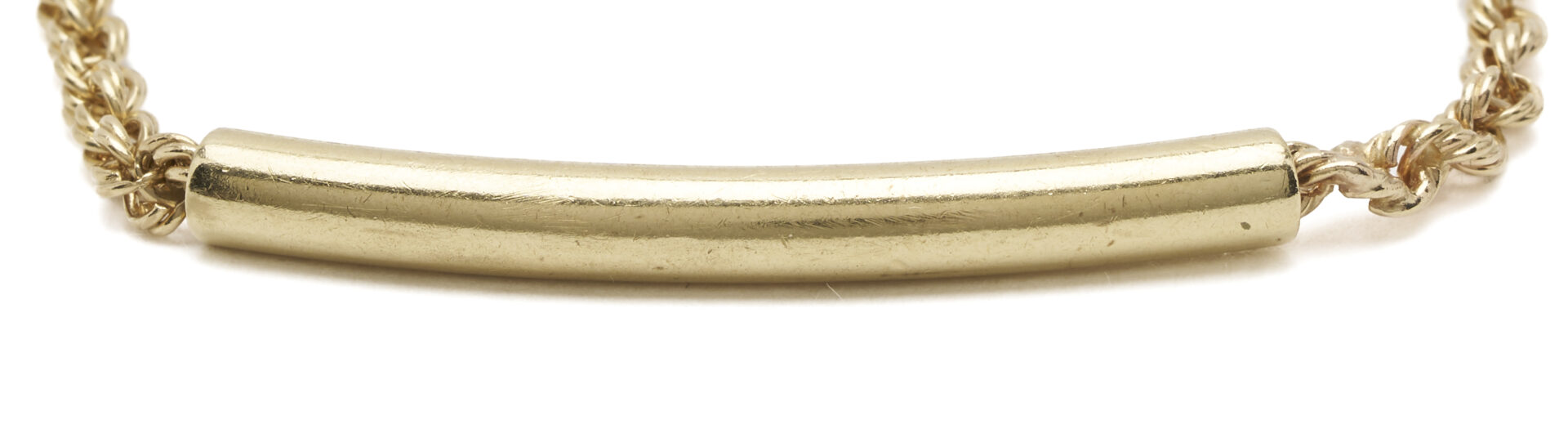 Lot 1242: 14K Yellow Gold Bar Bracelet