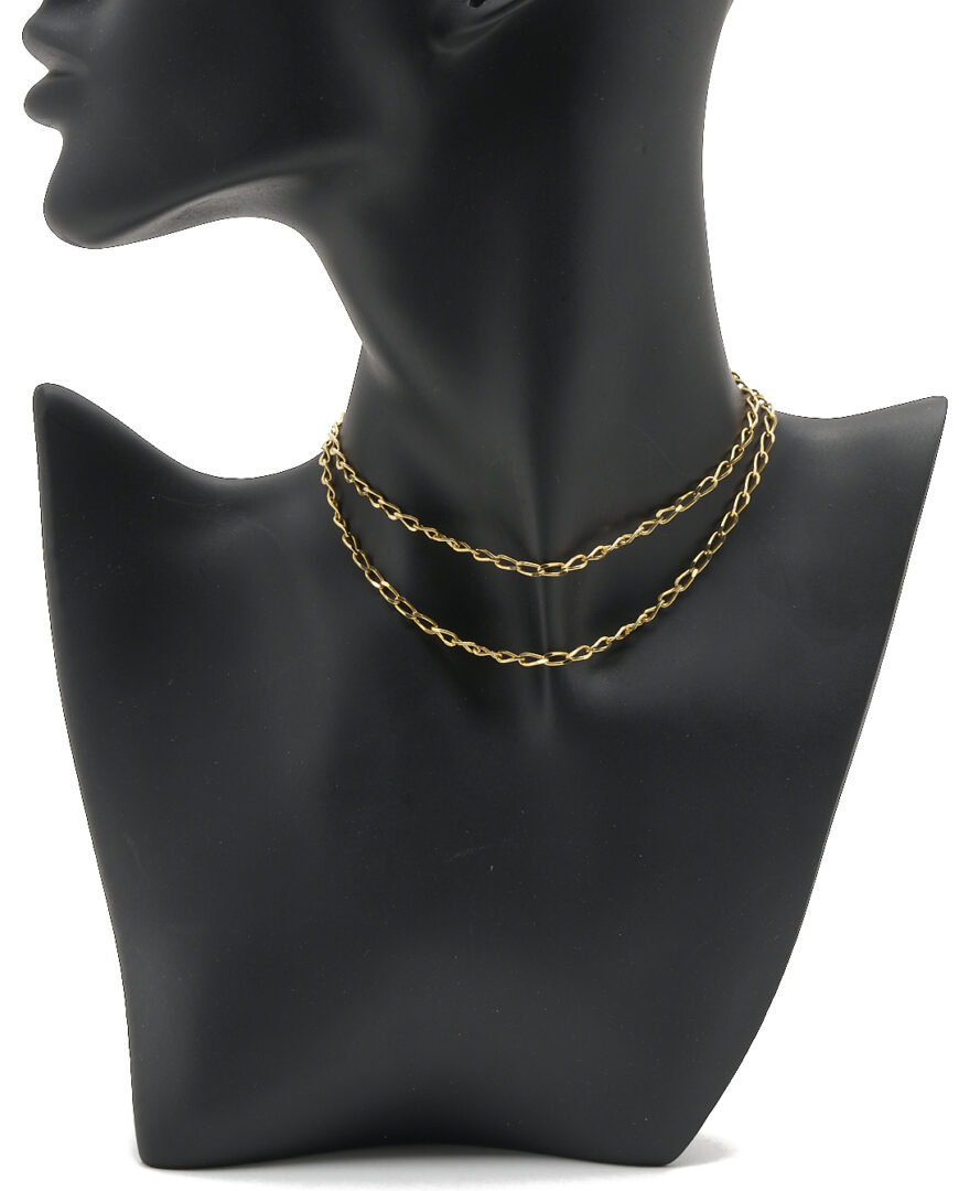 Lot 1246: Ladies' 14K Yellow Gold Italian Curb Link Chain Necklace