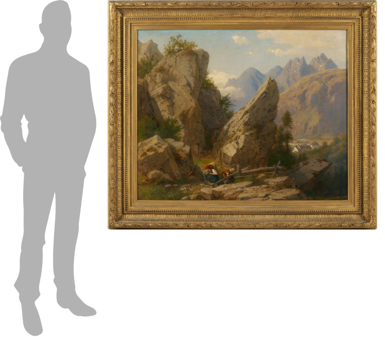 Lot 136: Large Johann Jacob Vollweider O/C Alpine Landscape