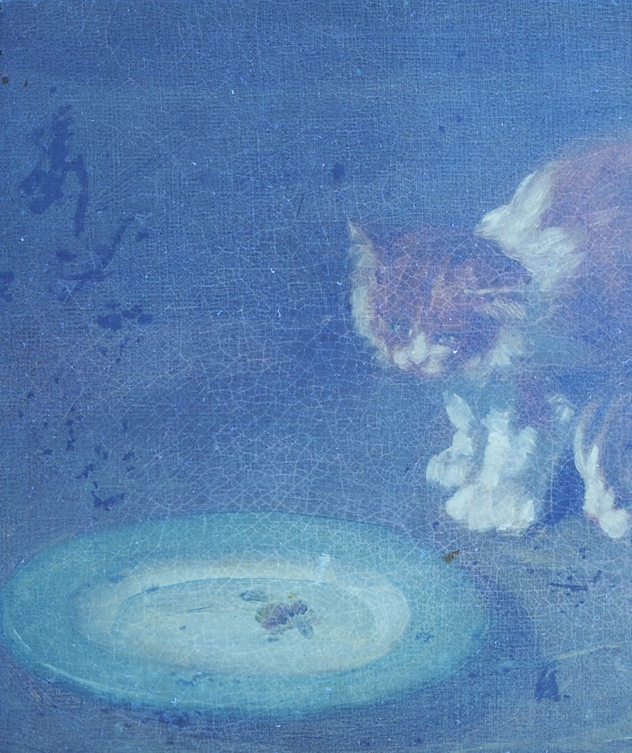 Lot 137: A. Brunel De Neuville O/C, Kittens