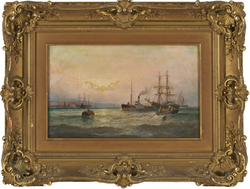 Lot 138: William A. Thornley O/C Marine Painting