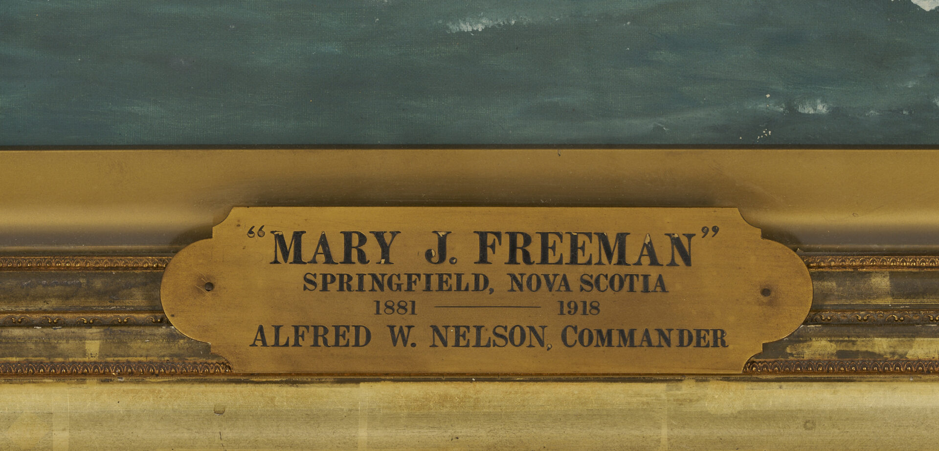 Lot 139: Thomas Willis Oil & Silk Marine Picture, The Mary J. Freeman