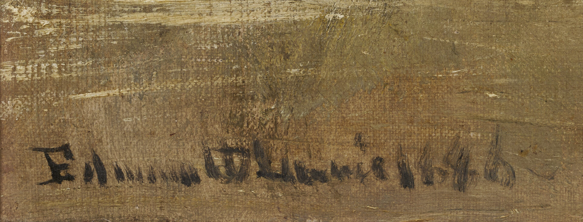 Lot 141: Edmund Darch Lewis O/C Landscape