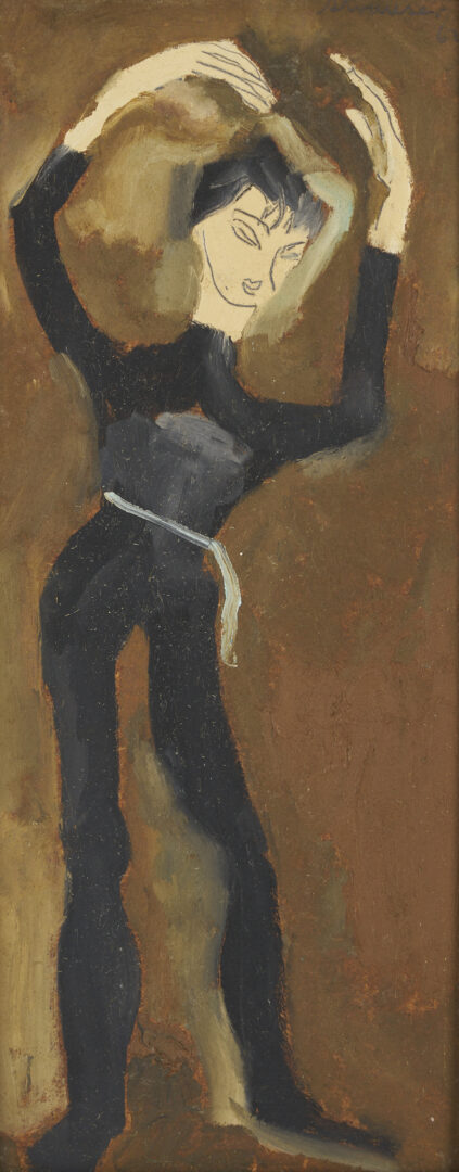 Lot 149: Pr. Sterling Strauser O/B Paintings of Dancers