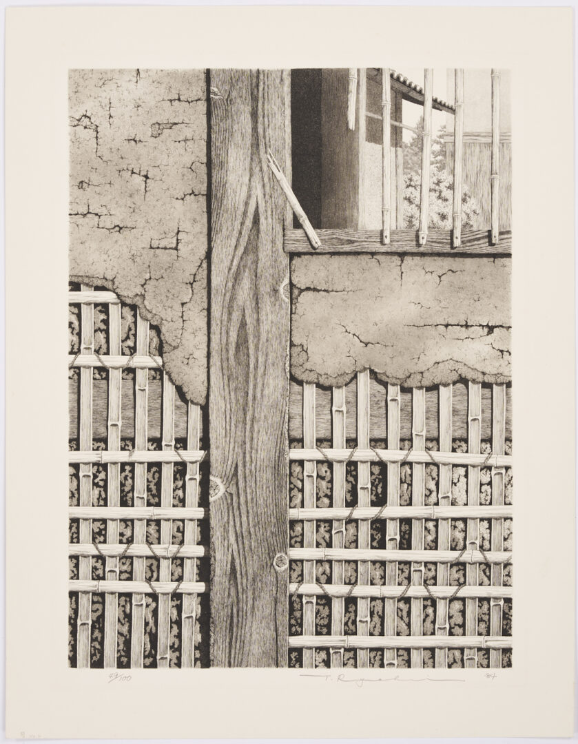 Lot 14: Large Tanaka Ryohei Etching, Wall IV