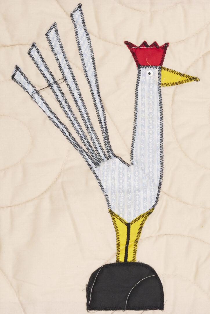 Lot 156: Minnie Adkins Folk Art Animal Quilt, 1 of 2