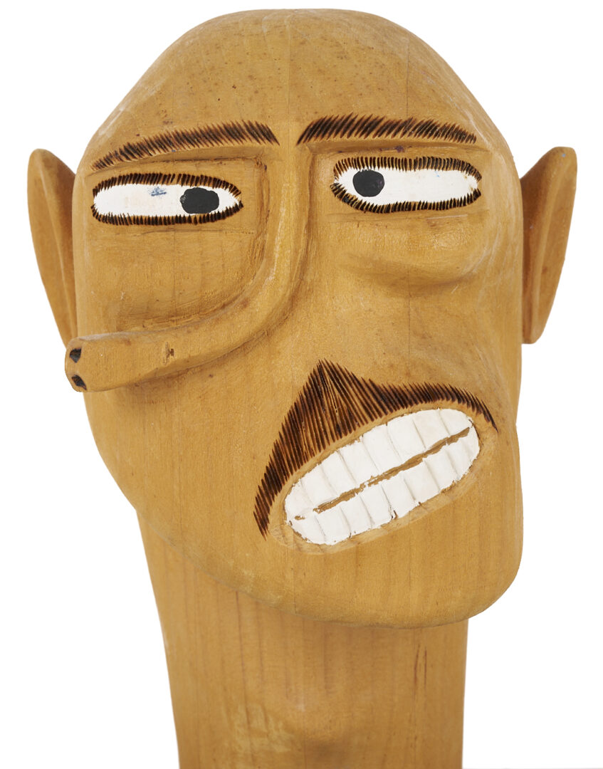 Lot 161: Sultan Rogers Folk Art Carved Head