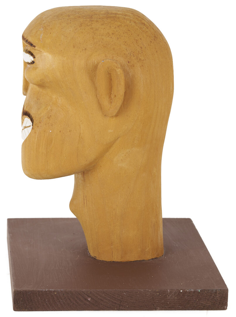 Lot 161: Sultan Rogers Folk Art Carved Head