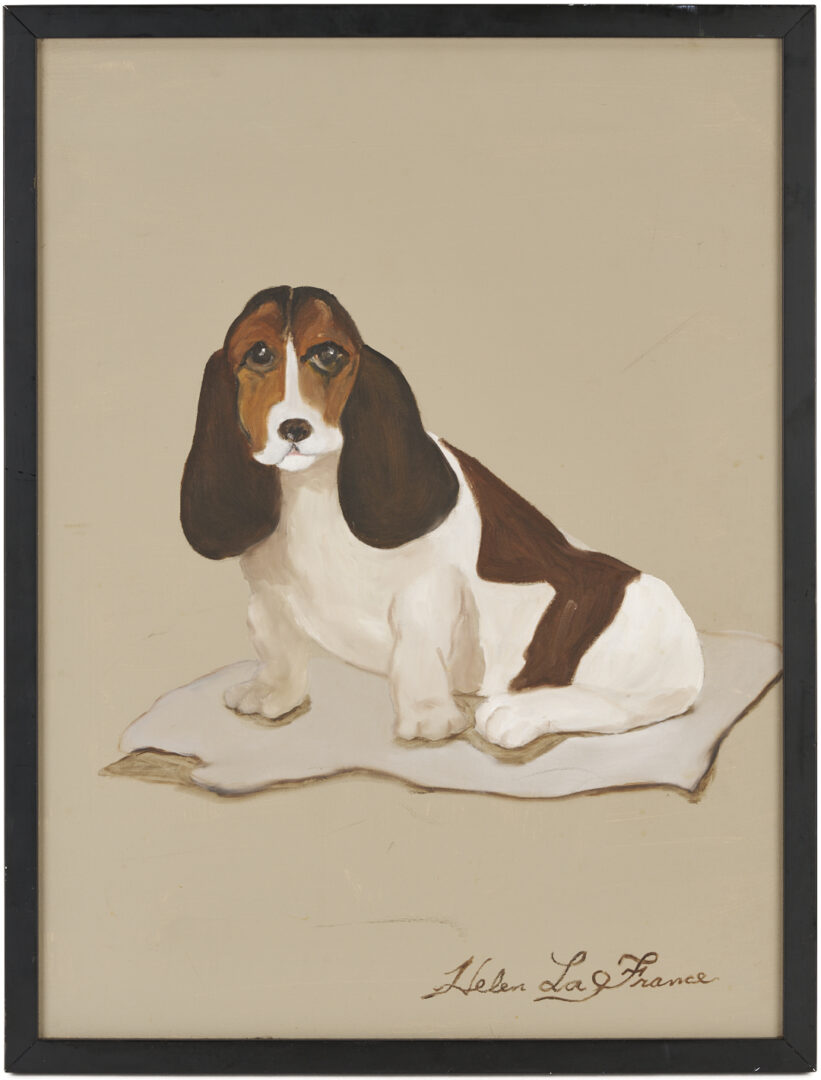 Lot 164: Helen LaFrance O/C Portrait of a Dog