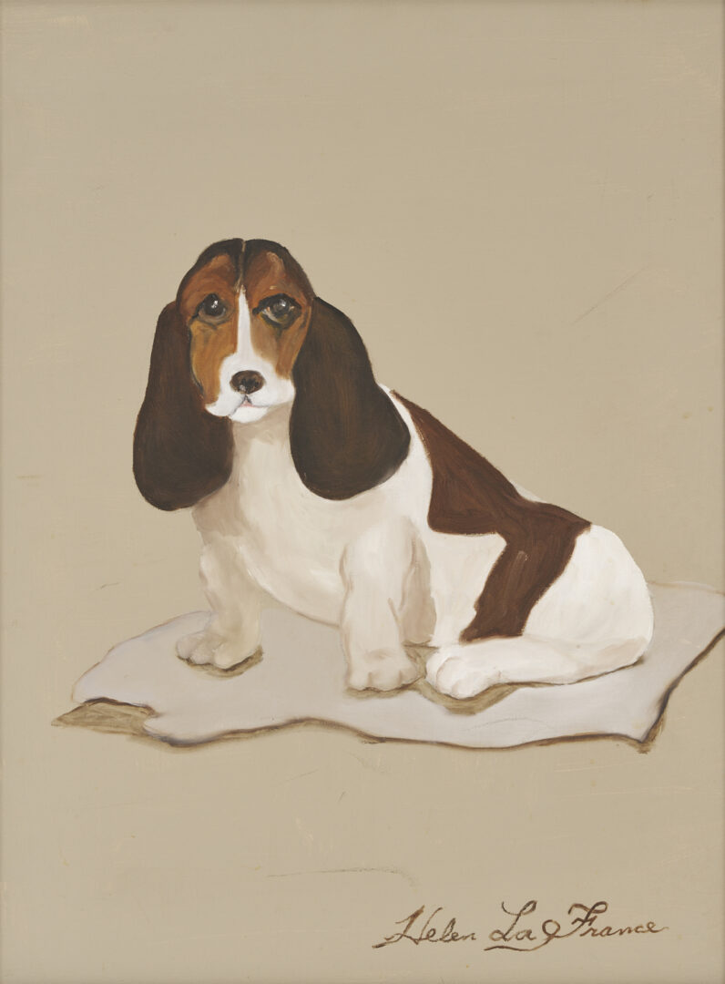 Lot 164: Helen LaFrance O/C Portrait of a Dog