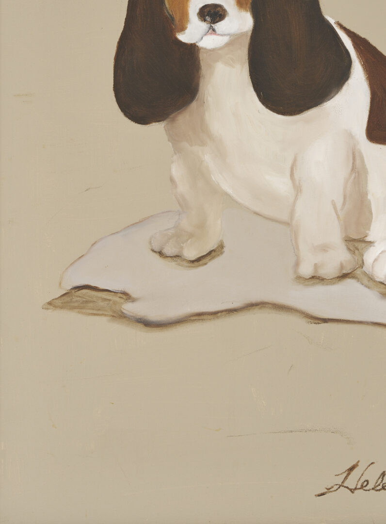 Lot 164: Helen LaFrance O/C Portrait of a Dog