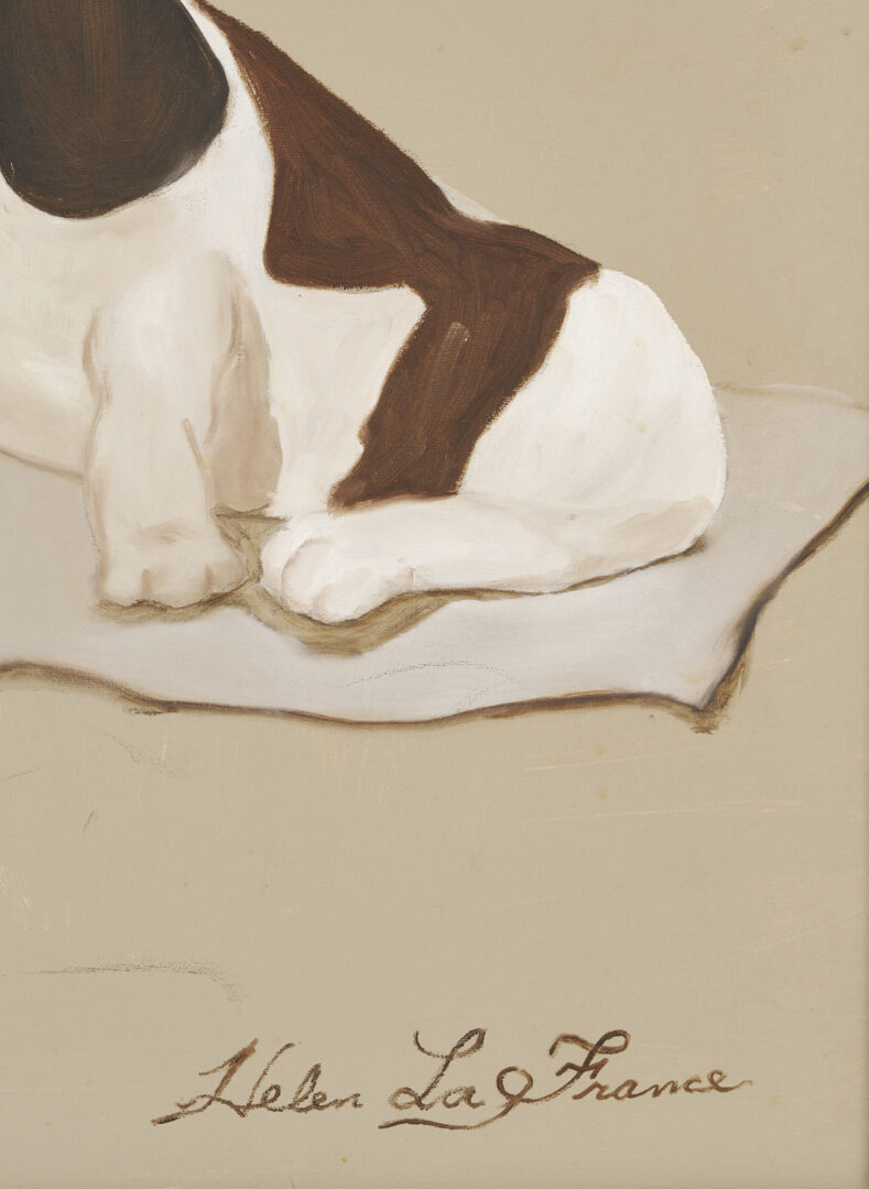 Lot 164: Helen LaFrance O/C Portrait of a Dog