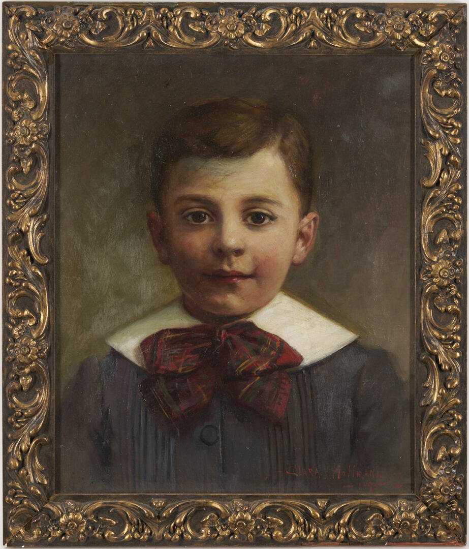 Lot 170: Clara Hoffman O/C Portrait of a Young Boy