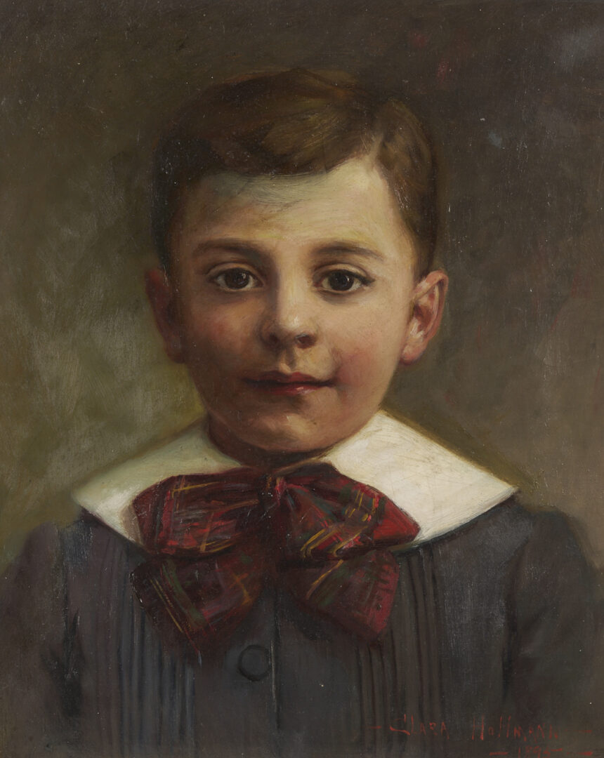 Lot 170: Clara Hoffman O/C Portrait of a Young Boy