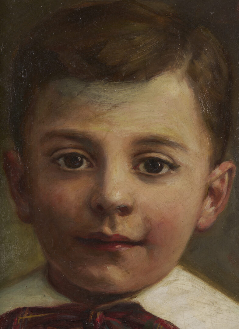 Lot 170: Clara Hoffman O/C Portrait of a Young Boy