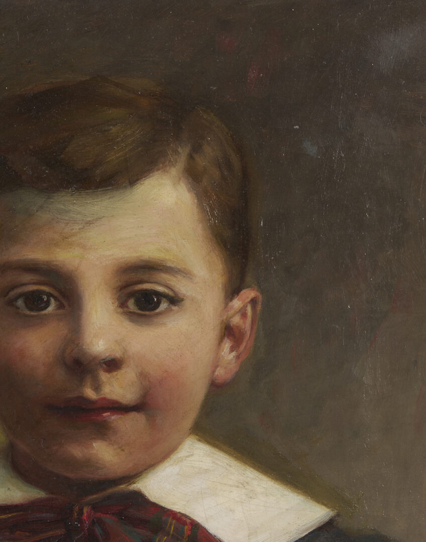 Lot 170: Clara Hoffman O/C Portrait of a Young Boy