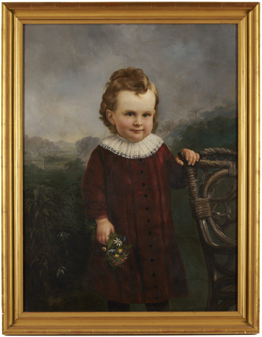 Lot 171: Alfred Boisseau O/C Portrait of a Child