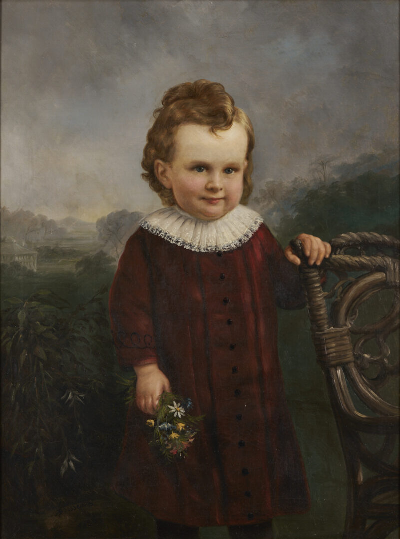 Lot 171: Alfred Boisseau O/C Portrait of a Child