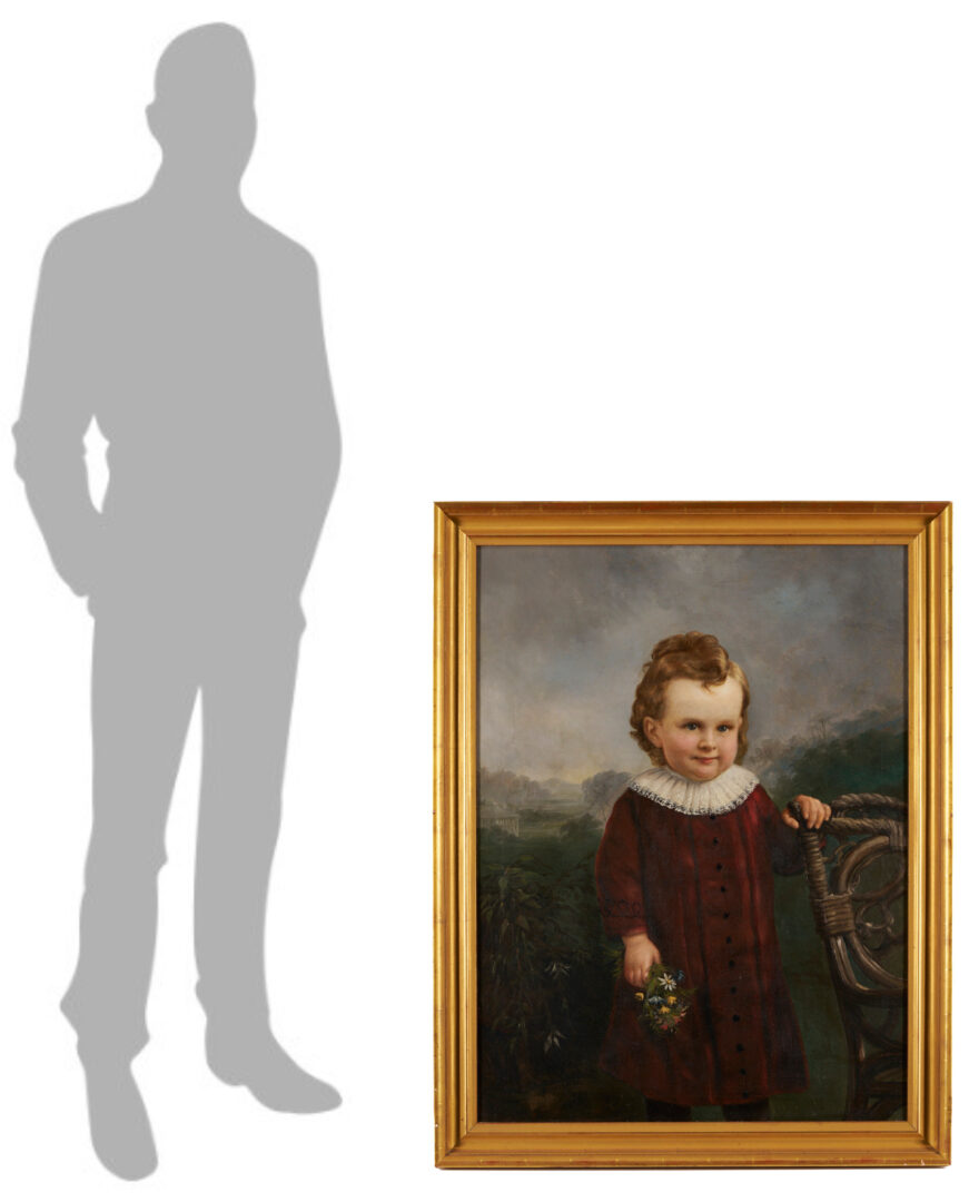 Lot 171: Alfred Boisseau O/C Portrait of a Child