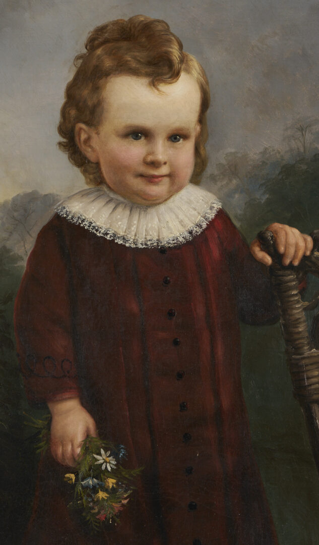 Lot 171: Alfred Boisseau O/C Portrait of a Child