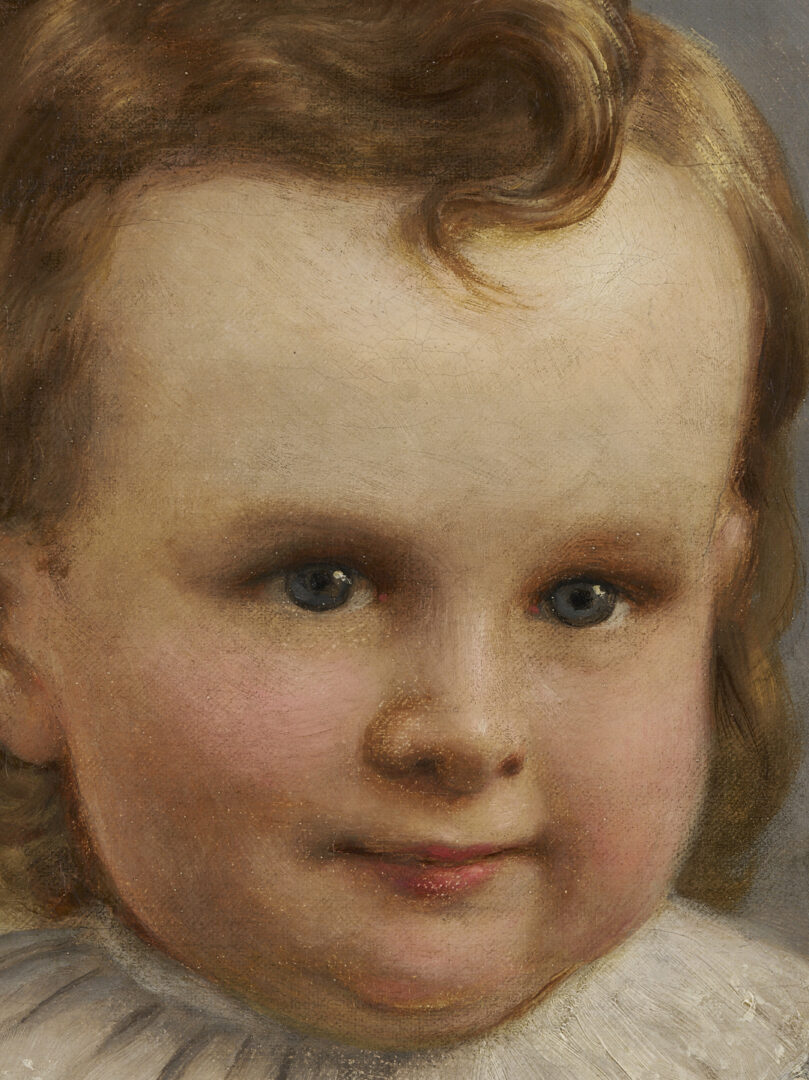 Lot 171: Alfred Boisseau O/C Portrait of a Child