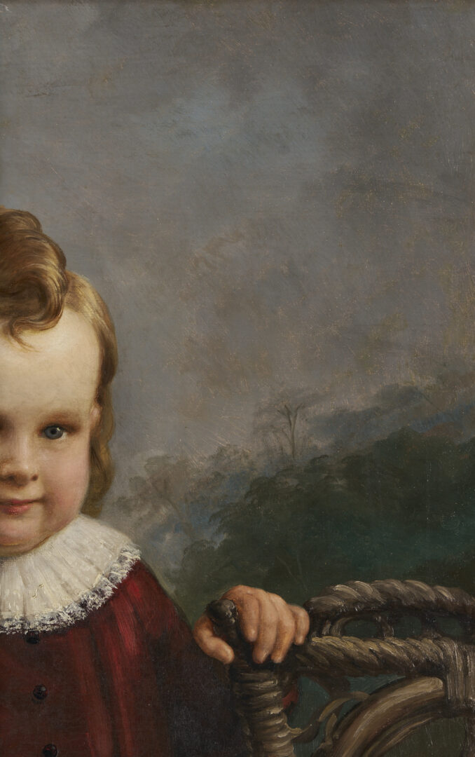 Lot 171: Alfred Boisseau O/C Portrait of a Child