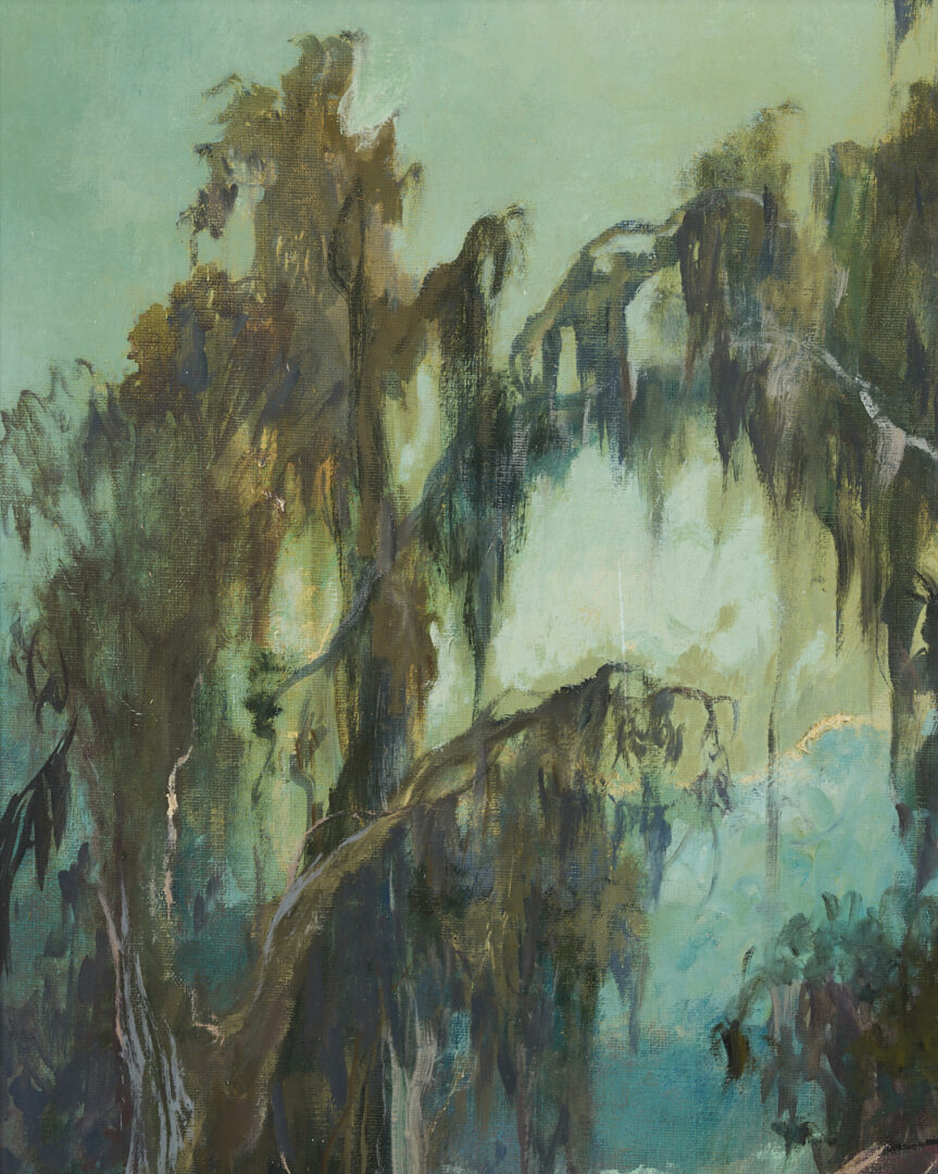 Lot 175: Collette Heldner O/C Louisiana Landscape, Swamp Idyl