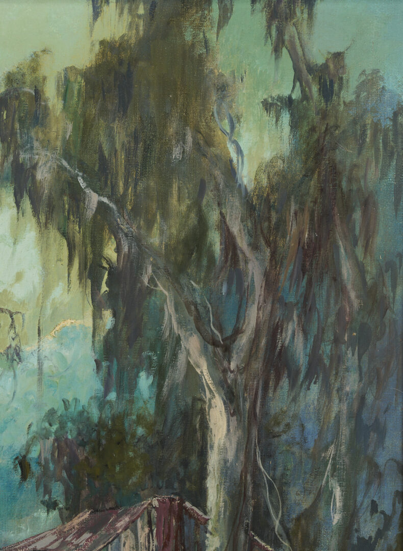 Lot 175: Collette Heldner O/C Louisiana Landscape, Swamp Idyl