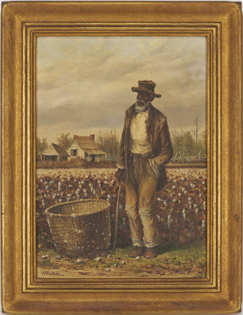 Lot 177: William A. Walker, Elderly Cotton Picker in a Fall Landscape