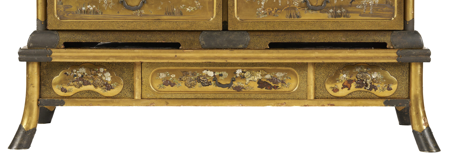 Lot 17: Japanese Meiji Shibayama Style Lacquered & Inlaid Shodana Cabinet