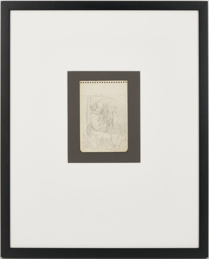 Lot 190: Meyer Wolfe Drawing, William Edmondson at Work