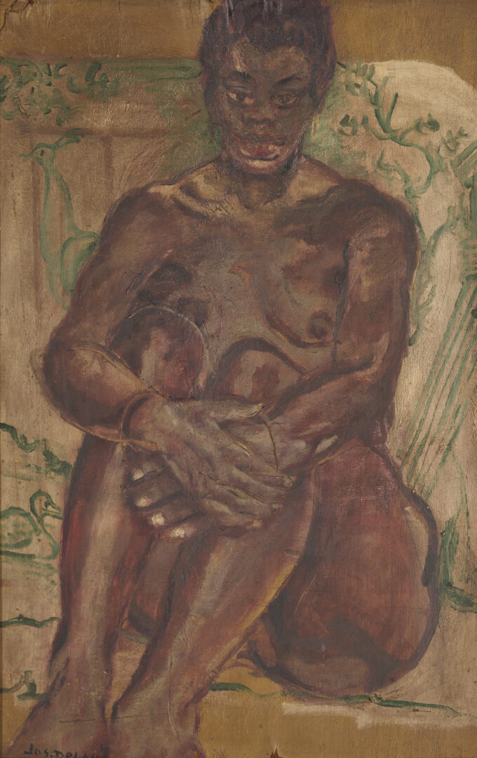 Lot 193: Joseph Delaney O/B Painting, Helen Nude