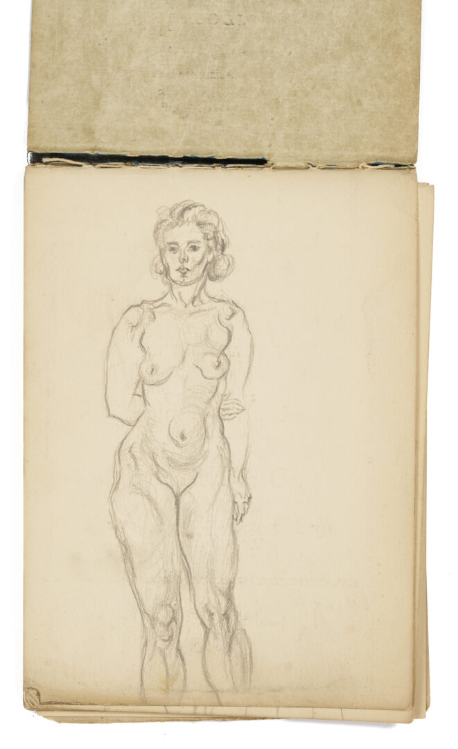 Lot 194: Joseph Delaney Sketchbook, 22 Works on Paper Incl. 14 Signed