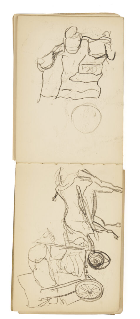 Lot 194: Joseph Delaney Sketchbook, 22 Works on Paper Incl. 14 Signed