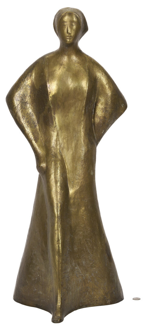 Lot 196: Meyer Wolfe Gilt Bronze Sculpture of Louise Dahl-Wolfe, Exhibited