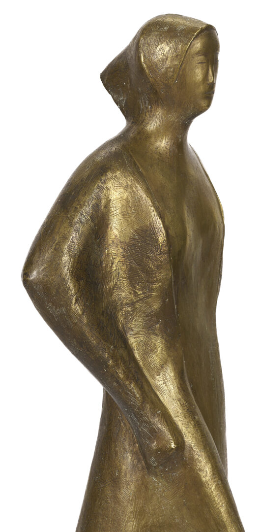 Lot 196: Meyer Wolfe Gilt Bronze Sculpture of Louise Dahl-Wolfe, Exhibited