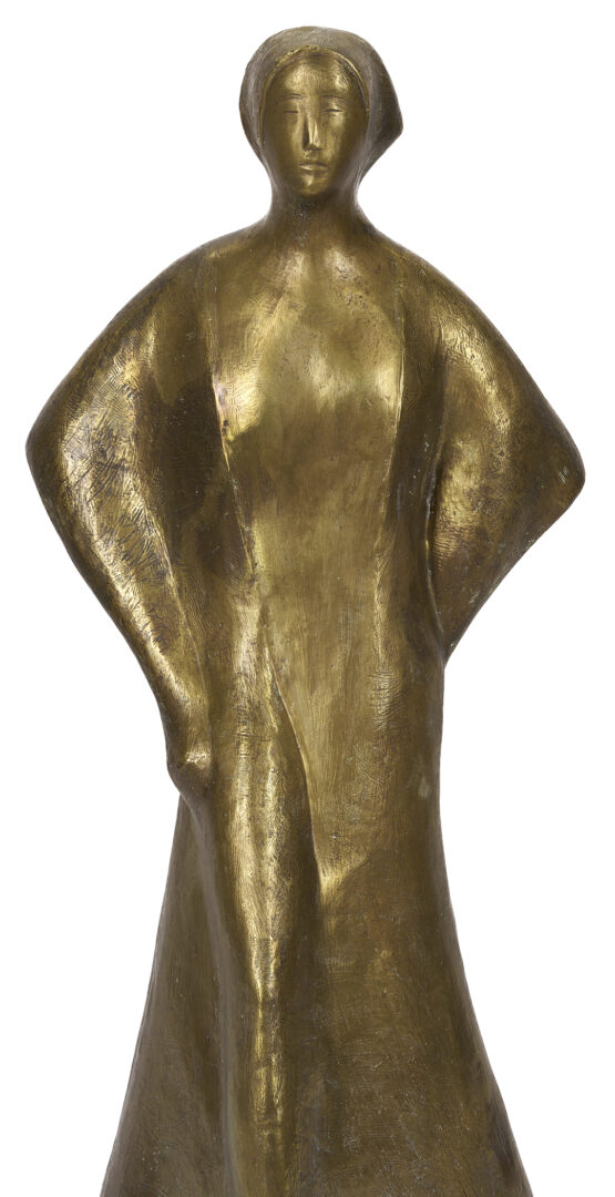 Lot 196: Meyer Wolfe Gilt Bronze Sculpture of Louise Dahl-Wolfe, Exhibited