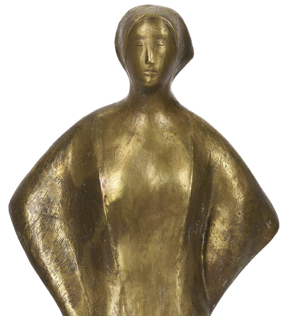 Lot 196: Meyer Wolfe Gilt Bronze Sculpture of Louise Dahl-Wolfe, Exhibited