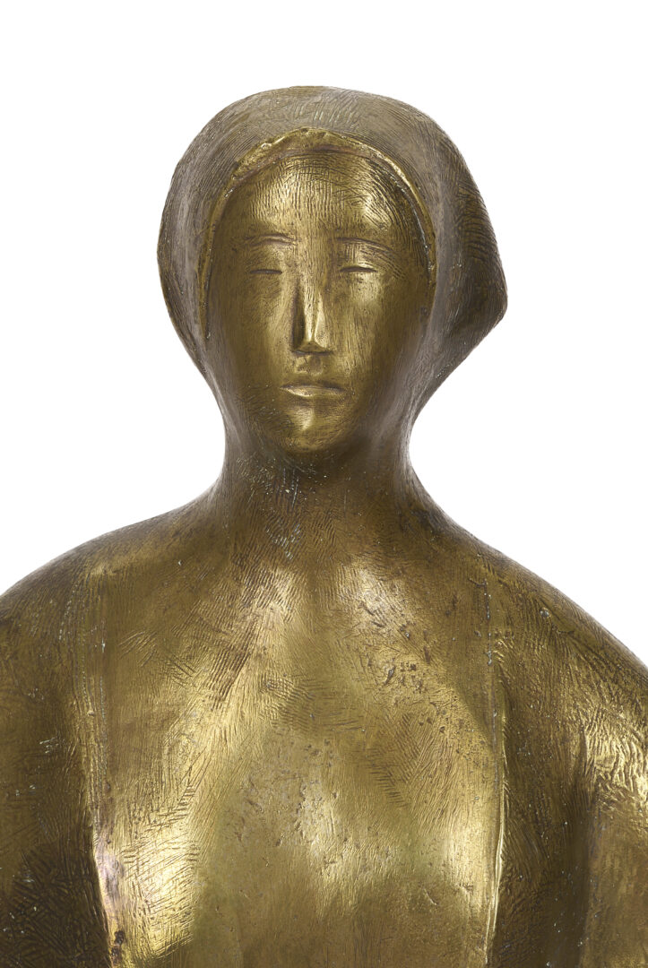 Lot 196: Meyer Wolfe Gilt Bronze Sculpture of Louise Dahl-Wolfe, Exhibited