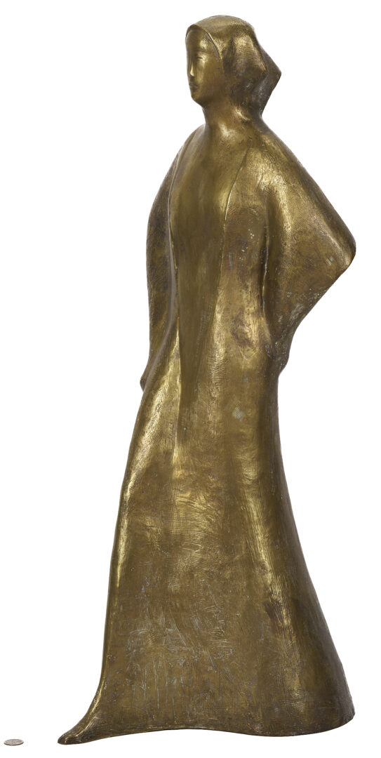 Lot 196: Meyer Wolfe Gilt Bronze Sculpture of Louise Dahl-Wolfe, Exhibited